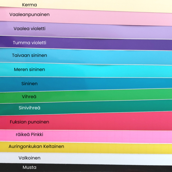 Vinyylitarra omalla tekstillä, kiiltävä