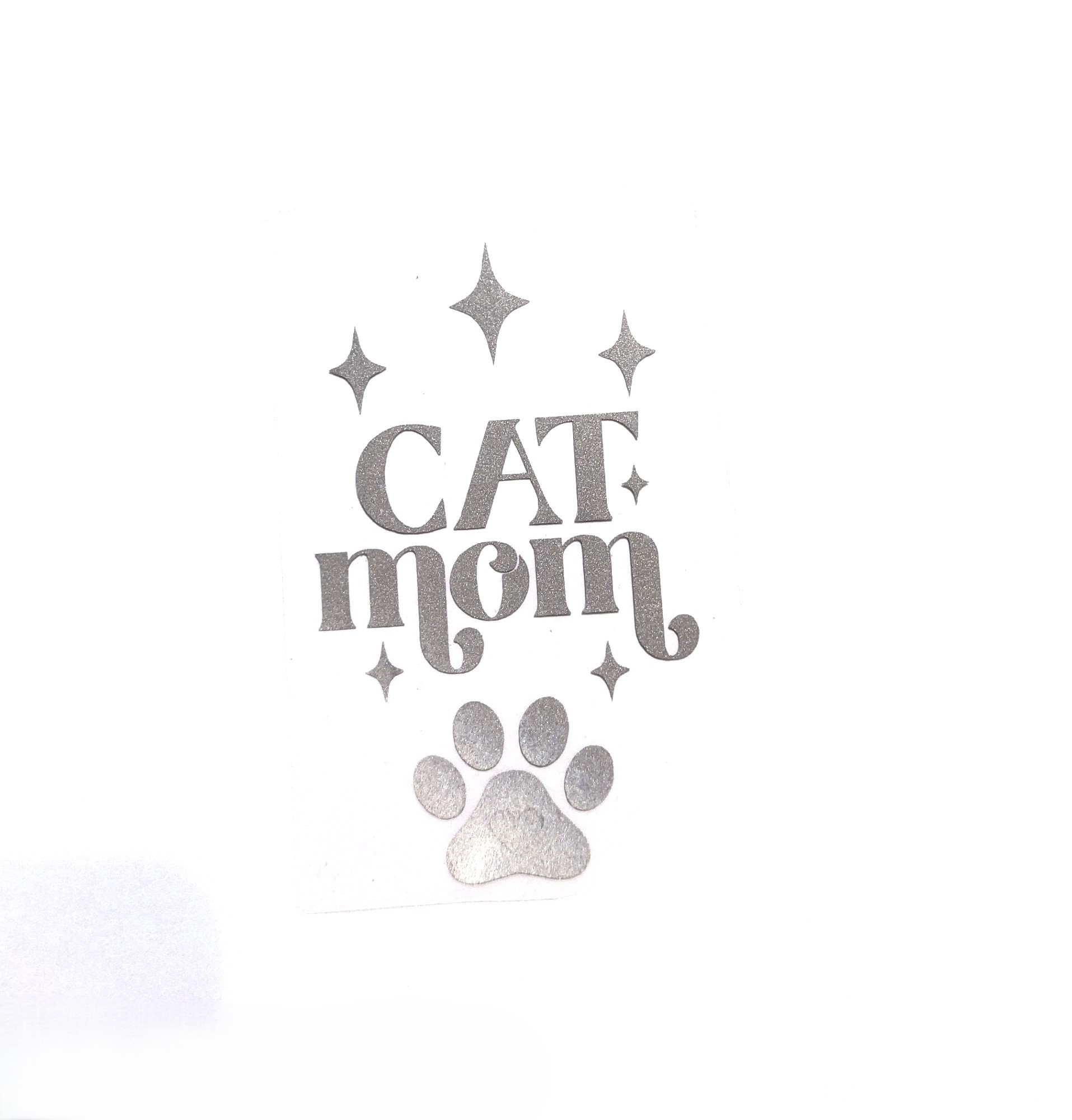 cat mom heijastinkankaasta tehty kuvio